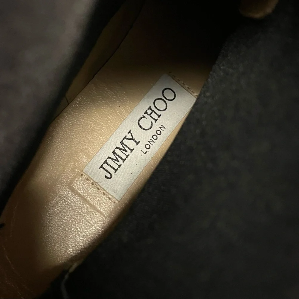 Jimmy Choo Clayton Crystal Embellished Suede Boots - Picture 10 of 10